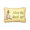 Funny Humor "Shut The Duck Up" Embroidered Mini Accent Pillow, 6" x 9"